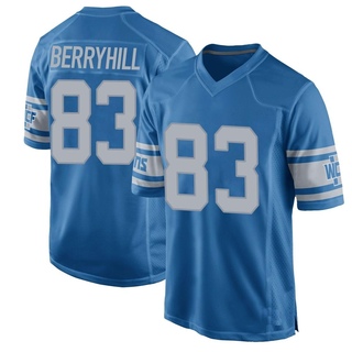 Game Stanley Berryhill Men's Detroit Lions Throwback Vapor Untouchable Jersey - Blue