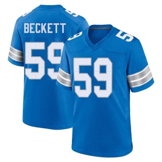 Game Tavante Beckett Men's Detroit Lions 2nd Jersey - Blue