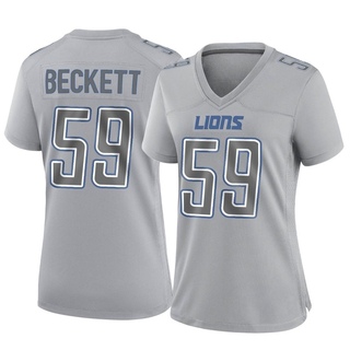 Game Tavante Beckett Women's Detroit Lions Atmosphere Fashion Jersey - Gray