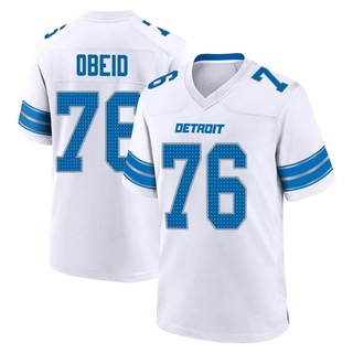 Game Zein Obeid Men's Detroit Lions 2nd Jersey - White