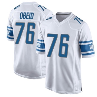 Game Zein Obeid Men's Detroit Lions Jersey - White