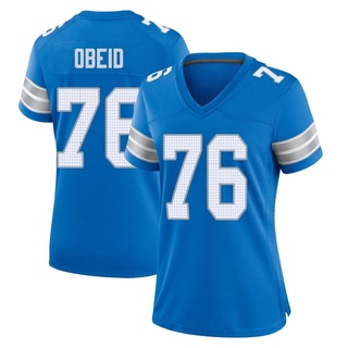 Game Zein Obeid Women's Detroit Lions 2nd Jersey - Blue