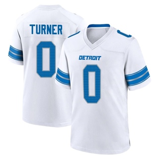 Game Zeke Turner Men's Detroit Lions 2nd Jersey - White