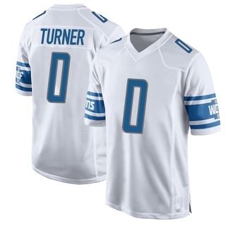 Game Zeke Turner Men's Detroit Lions Jersey - White