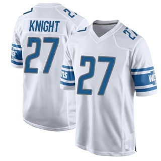 Game Zonovan Knight Men's Detroit Lions Jersey - White