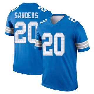 Legend Barry Sanders Men's Detroit Lions 2nd Jersey - Blue