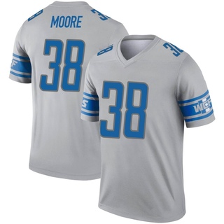 Legend C.J. Moore Youth Detroit Lions Inverted Jersey - Gray