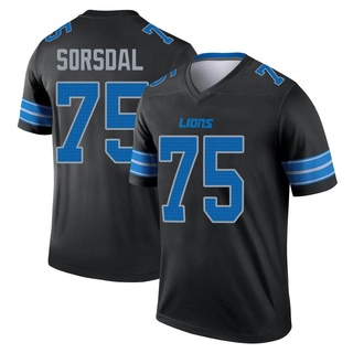 Legend Colby Sorsdal Men's Detroit Lions Jersey - Black