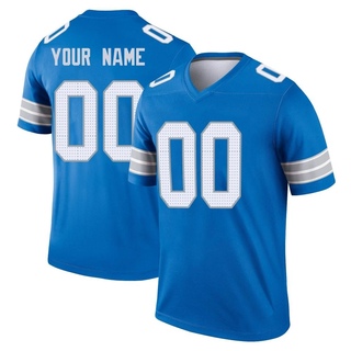 Legend Custom Men's Detroit Lions 2nd Jersey - Blue