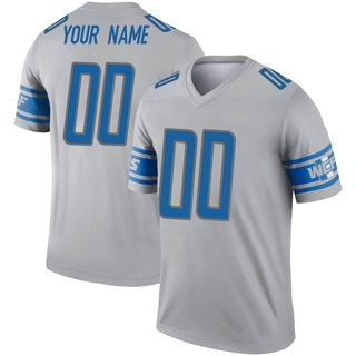 Legend Custom Men's Detroit Lions Inverted Jersey - Gray