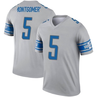 Legend David Montgomery Youth Detroit Lions Inverted Jersey - Gray