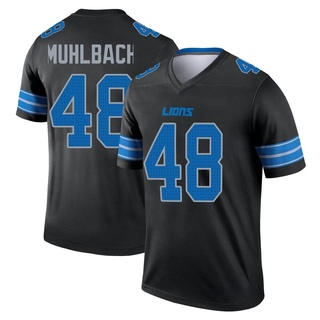 Legend Don Muhlbach Men's Detroit Lions Jersey - Black