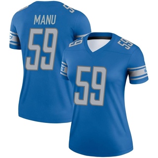 Legend Giovanni Manu Women's Detroit Lions Jersey - Blue