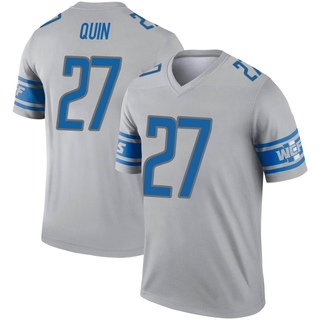 Legend Glover Quin Men's Detroit Lions Inverted Jersey - Gray