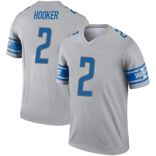 Legend Hendon Hooker Men's Detroit Lions Inverted Jersey - Gray