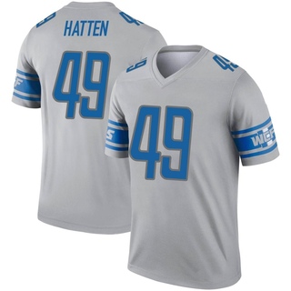 Legend Hogan Hatten Youth Detroit Lions Inverted Jersey - Gray