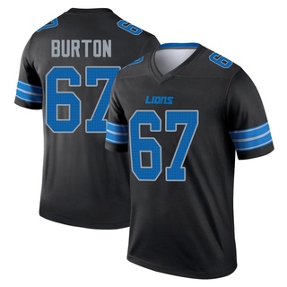 Legend Jake Burton Men's Detroit Lions Jersey - Black