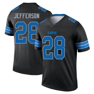 Legend Jermar Jefferson Men's Detroit Lions Jersey - Black