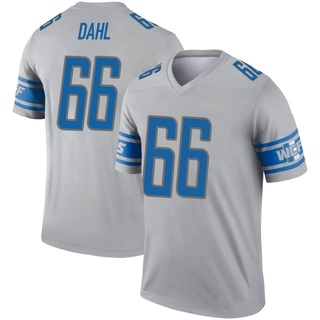 Legend Joe Dahl Men's Detroit Lions Inverted Jersey - Gray