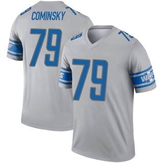 Legend John Cominsky Youth Detroit Lions Inverted Jersey - Gray