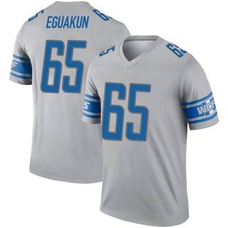 Legend Kingsley Eguakun Men's Detroit Lions Inverted Jersey - Gray