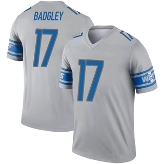 Legend Michael Badgley Youth Detroit Lions Inverted Jersey - Gray