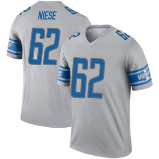 Legend Michael Niese Men's Detroit Lions Inverted Jersey - Gray