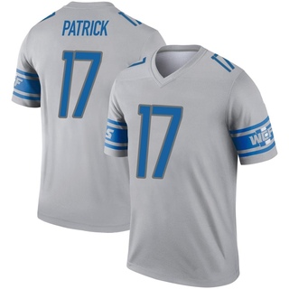 Legend Tim Patrick Men's Detroit Lions Inverted Jersey - Gray