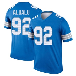 Legend Tyson Alualu Men's Detroit Lions 2nd Jersey - Blue