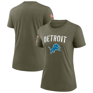 Legend Women's Detroit Lions 2022 Salute To Service T-Shirt - Olive