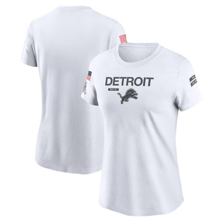 Legend Women's Detroit Lions 2024 Salute To Service Performance T-Shirt - White