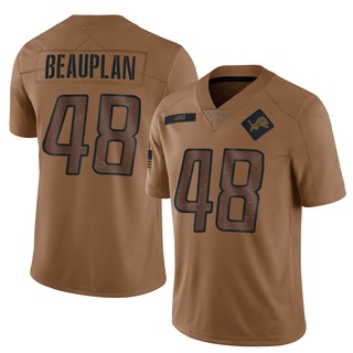 Limited Abraham Beauplan Men's Detroit Lions 2023 Salute To Service Jersey - Brown