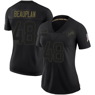 Limited Abraham Beauplan Women's Detroit Lions 2020 Salute To Service Jersey - Black