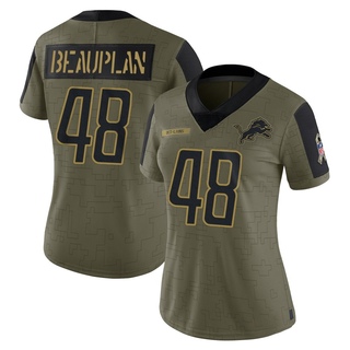 Limited Abraham Beauplan Women's Detroit Lions 2021 Salute To Service Jersey - Olive