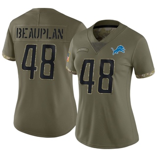 Limited Abraham Beauplan Women's Detroit Lions 2022 Salute To Service Jersey - Olive