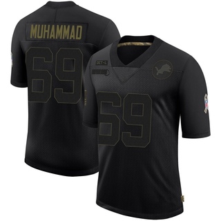 Limited Al-Quadin Muhammad Men's Detroit Lions 2020 Salute To Service Jersey - Black