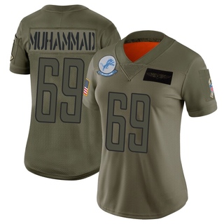 Limited Al-Quadin Muhammad Women's Detroit Lions 2019 Salute to Service Jersey - Camo