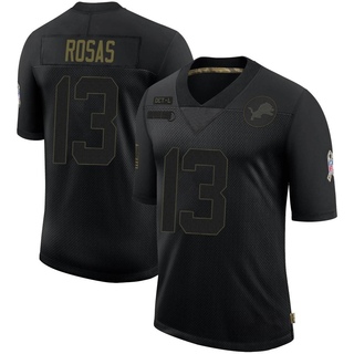 Limited Aldrick Rosas Men's Detroit Lions 2020 Salute To Service Jersey - Black