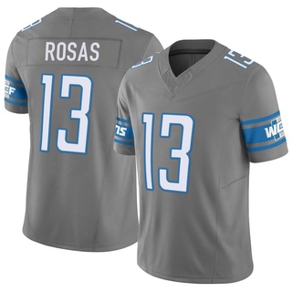 Limited Aldrick Rosas Men's Detroit Lions Silver Vapor F.U.S.E. Jersey