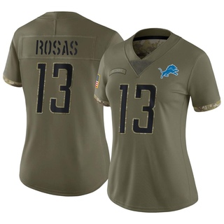 Limited Aldrick Rosas Women's Detroit Lions 2022 Salute To Service Jersey - Olive