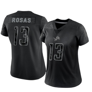 Limited Aldrick Rosas Women's Detroit Lions Reflective Jersey - Black