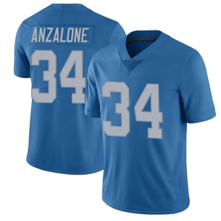 Limited Alex Anzalone Men's Detroit Lions Throwback Vapor Untouchable Jersey - Blue