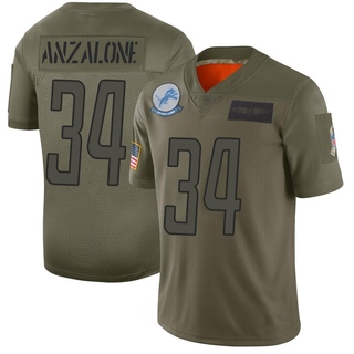 Limited Alex Anzalone Youth Detroit Lions 2019 Salute to Service Jersey - Camo