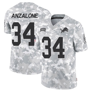 Limited Alex Anzalone Youth Detroit Lions 2024 Salute to Service Jersey - Arctic Camo