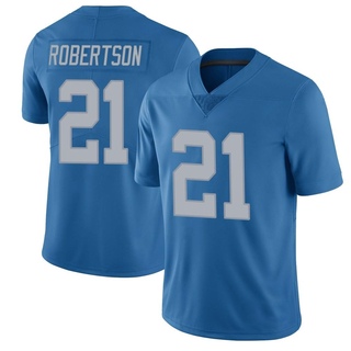 Limited Amik Robertson Men's Detroit Lions Throwback Vapor Untouchable Jersey - Blue