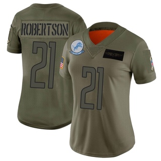 Limited Amik Robertson Women's Detroit Lions 2019 Salute to Service Jersey - Camo