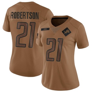 Limited Amik Robertson Women's Detroit Lions 2023 Salute To Service Jersey - Brown