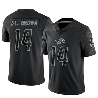 Limited Amon-Ra St. Brown Men's Detroit Lions Reflective Jersey - Black