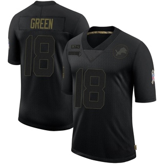 Limited Antoine Green Men's Detroit Lions 2020 Salute To Service Jersey - Black