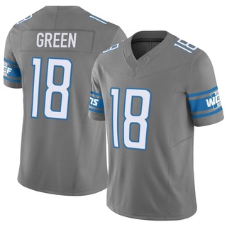 Limited Antoine Green Men's Detroit Lions Silver Vapor F.U.S.E. Jersey